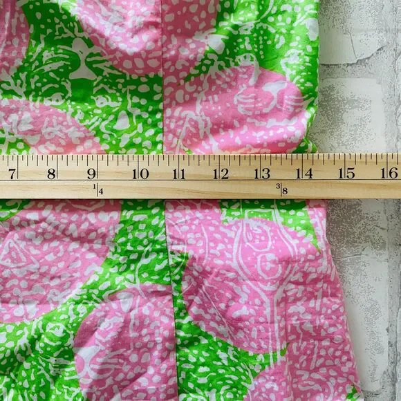 Lilly Pulitzer McCallum Limeade Cheat Ya Pink Green Tie Back Mini Sundress Sz 2 - Picture 10 of 11